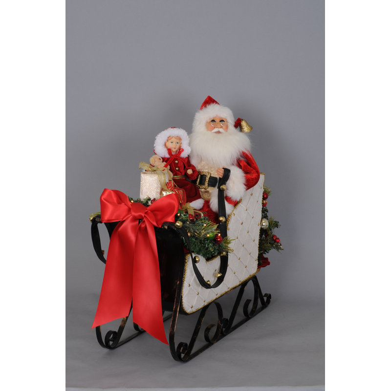 Lighted Sled Santa