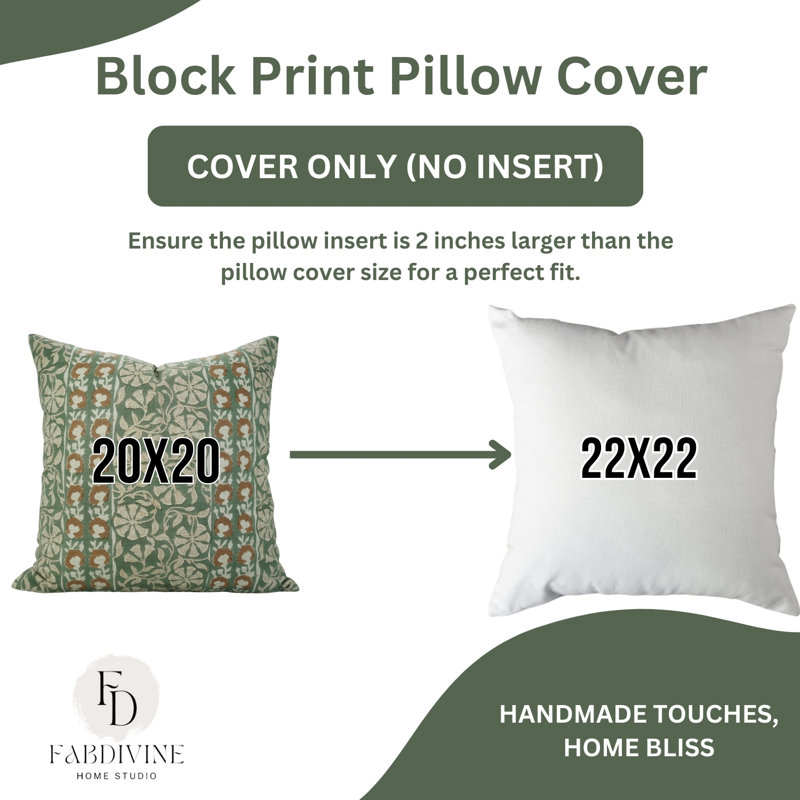 Housse de coussin Fabcline Farmhouse, Carrée, H 26 po x l 26 po