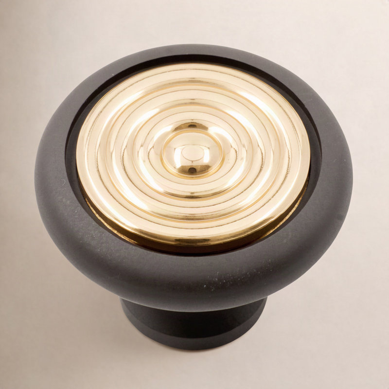 CK Series 1 1/4" Diameter Mushroom Knob, Oil Rubbed / Brass