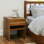Table d'appoint en bois d'acacia avec tiroir et tablette