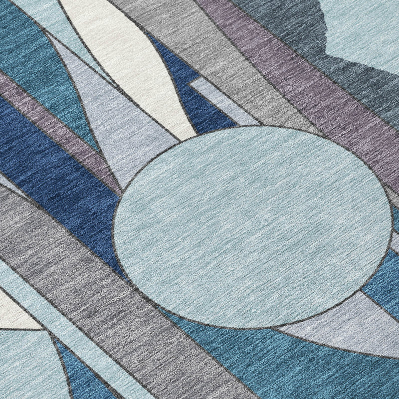 Machine Washable Indoor/Outdoor Brenden ACN2252 Modern Rug, Rectangle 3' x 5'