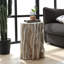 Table de bout d'appoint en tronc d'arbre, table de patio en faux bois, tabouret de jardin-75869217