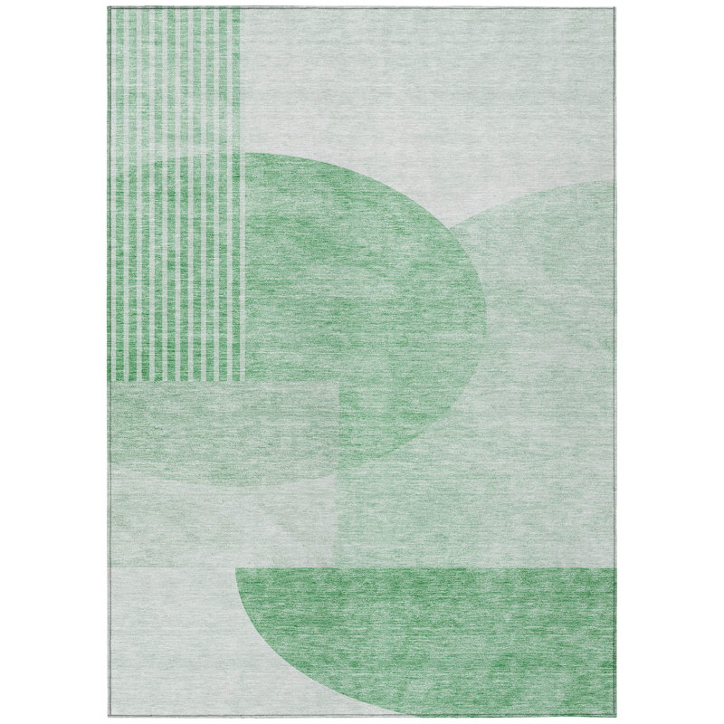Washable Geometric Indoor / Outdoor Rug, Rectangle 2'6" x 3'10"