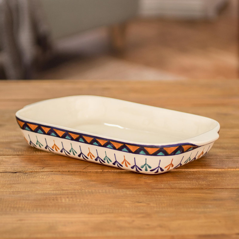 Wildon Home® Nahtanha Rectangle Ceramic Baker Bakeware