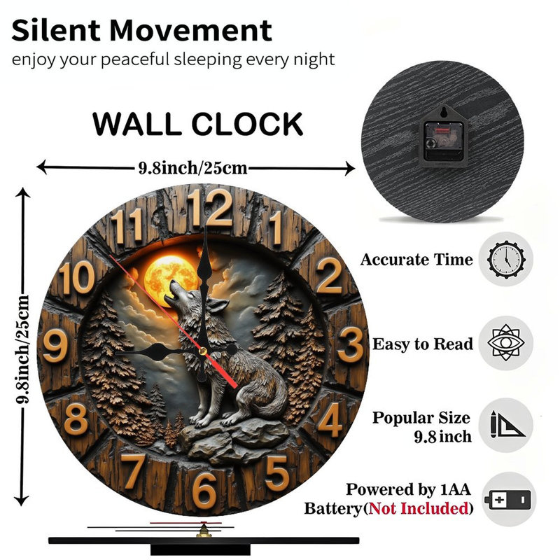 Horloge murale ours