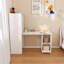 Bureau pour la maison, bureau pliable extensible avec tablettes de rangement et roues mobiles pour appartements et bureaux