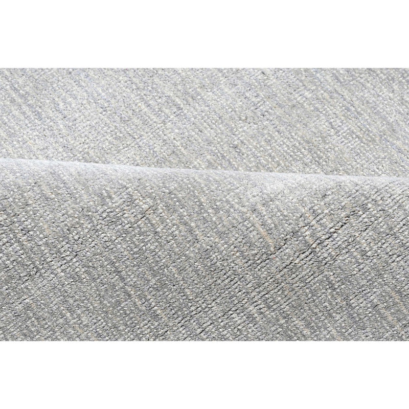 Silk Area Rug in Light Grey, Rectangle 12' x 15'
