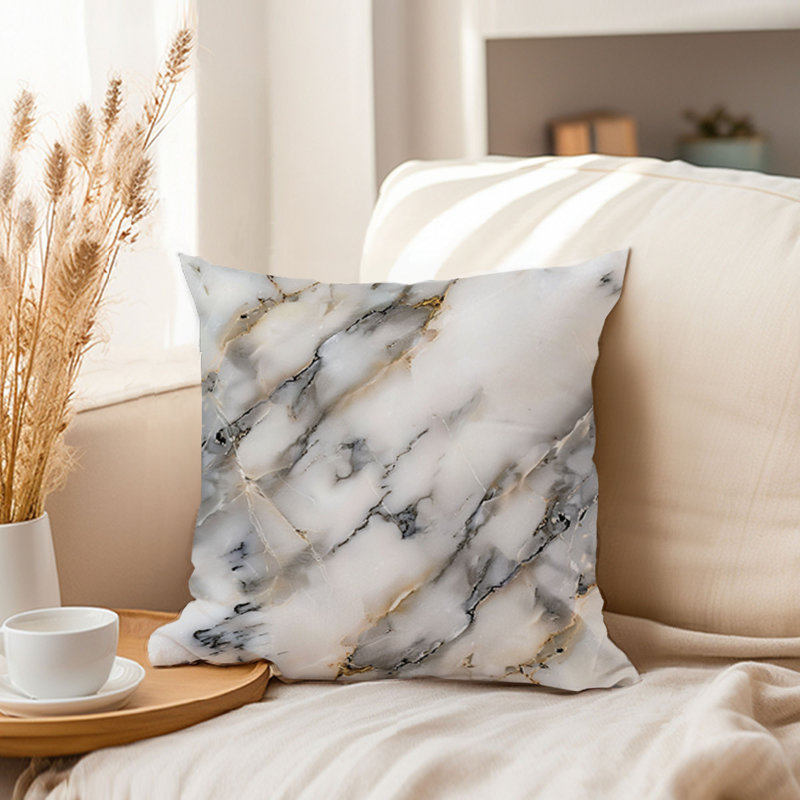 Abstract Geode Pattern Marble I Modern Throw Pillow Cover, 18x18