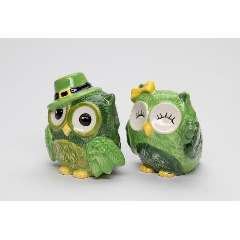 St. Patrick Owl Salt And Pepper Shaker Set
