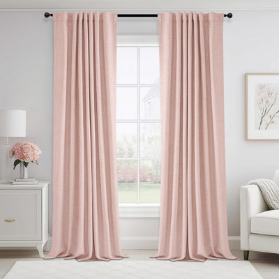 100% Blackout Curtains For Bedroom 52 Inches Wide Thermal Insulated Rod Pocket