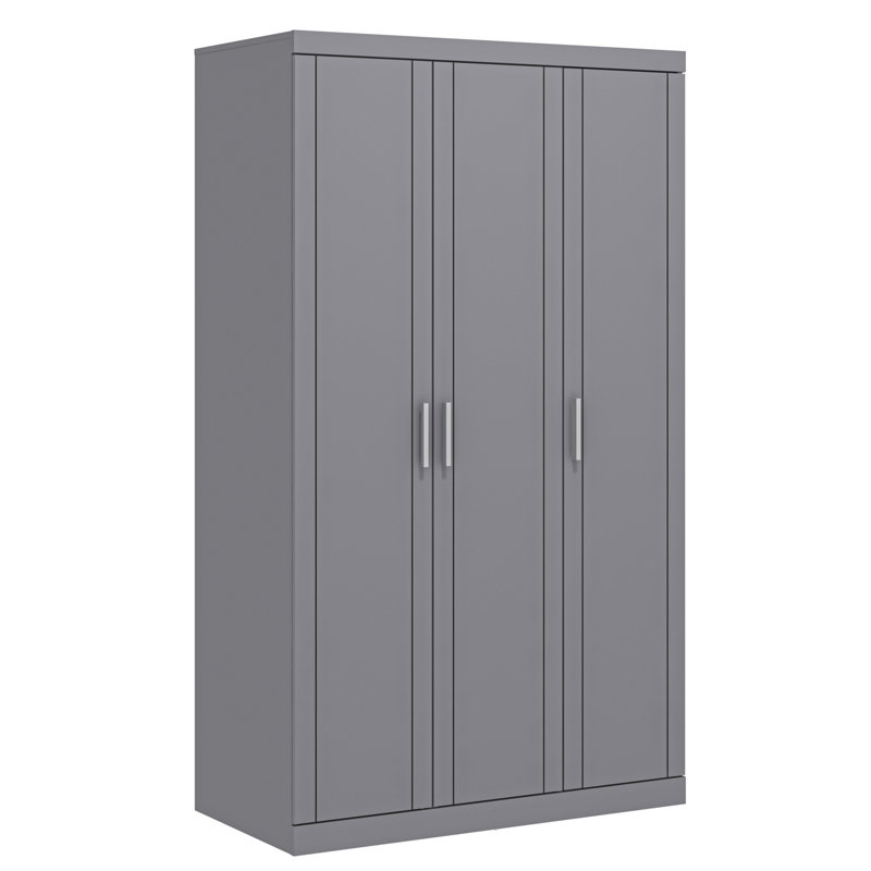 Kimberley Leighana 3 Door Wardrobe, Cool Grey