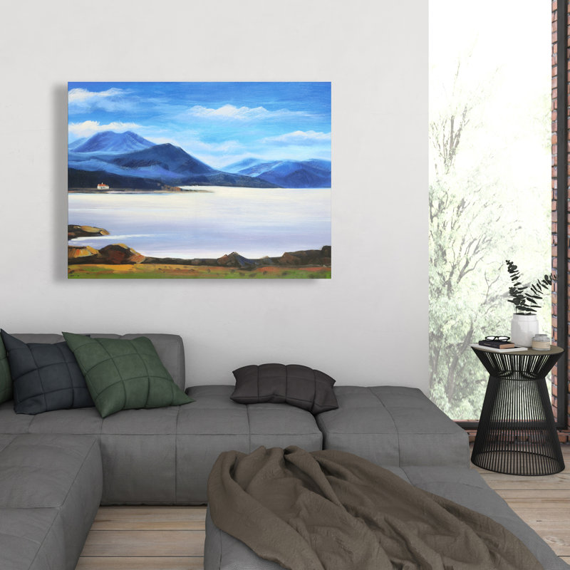 Scottish Highlands Canvas Art | Beautiful Day Mountain Decor