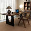 Bureau rectangulaire en bois massif brun noisette-1585359933