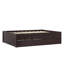 Lit plateforme simple avec lit gigogne et 2 tiroirs, lits en bois massif avec barre d'alimentation, espresso-2029823103-2029823074
