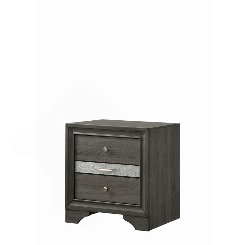 Table de chevet grise