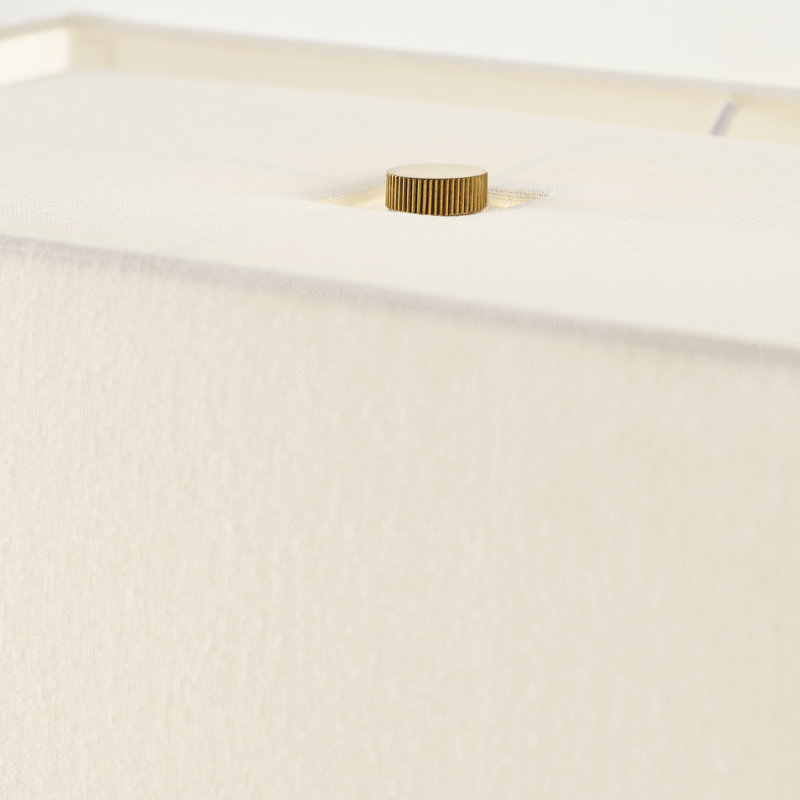 Slab Table Lamp, Natural Brass, 25.9" H x 17" W x 10.5" D
