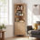 Armoire de salle de bain de 68 po de hauteur avec portes cannelées 68 po