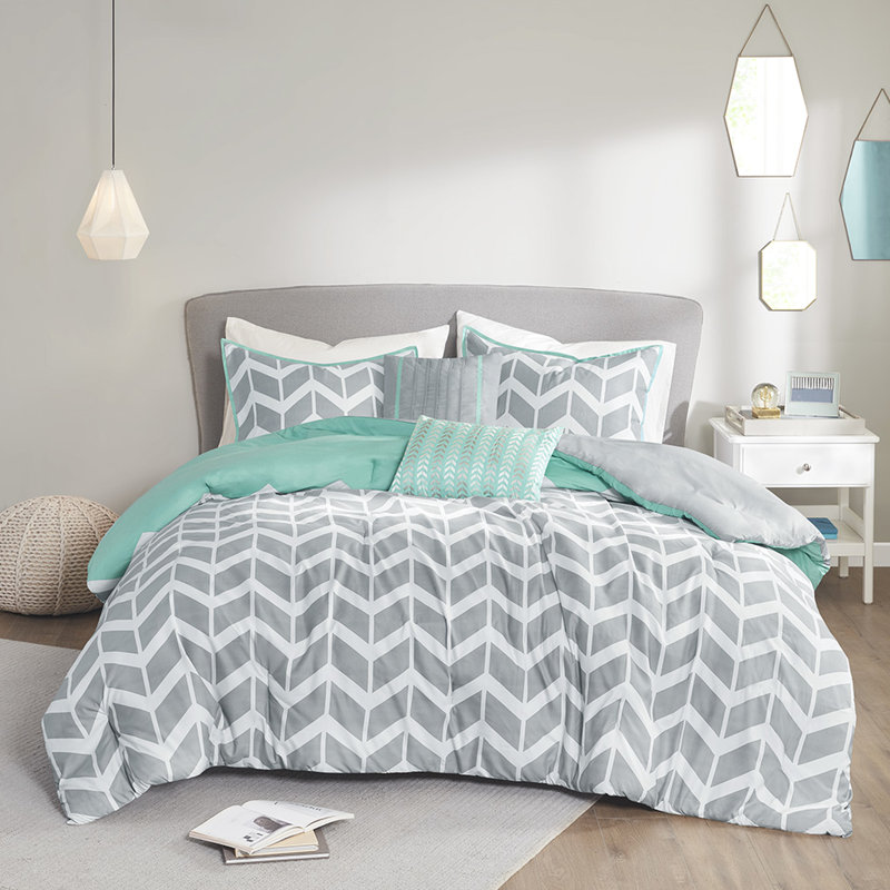 Fashionable Twin/Twin Xl Comforter: Grey , Solid , 2 Pillows, Comforter With Design, Top & Fillers