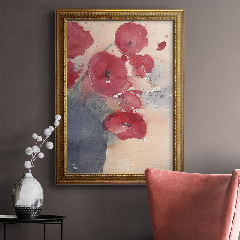Pop of Red II - reproduction d'art sur toile, H 20 po x l 16 po x P 2,5 po