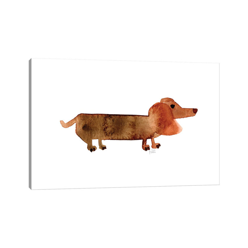 Dachshund by Sara Franklin - Wrapped Canvas Painting, 66.04 cm H x 45.72 cm W x 3.175 cm D