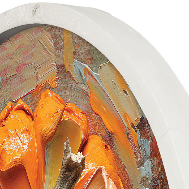 «Painterly Pumpkin Top», reproduction encadrée, Blanc