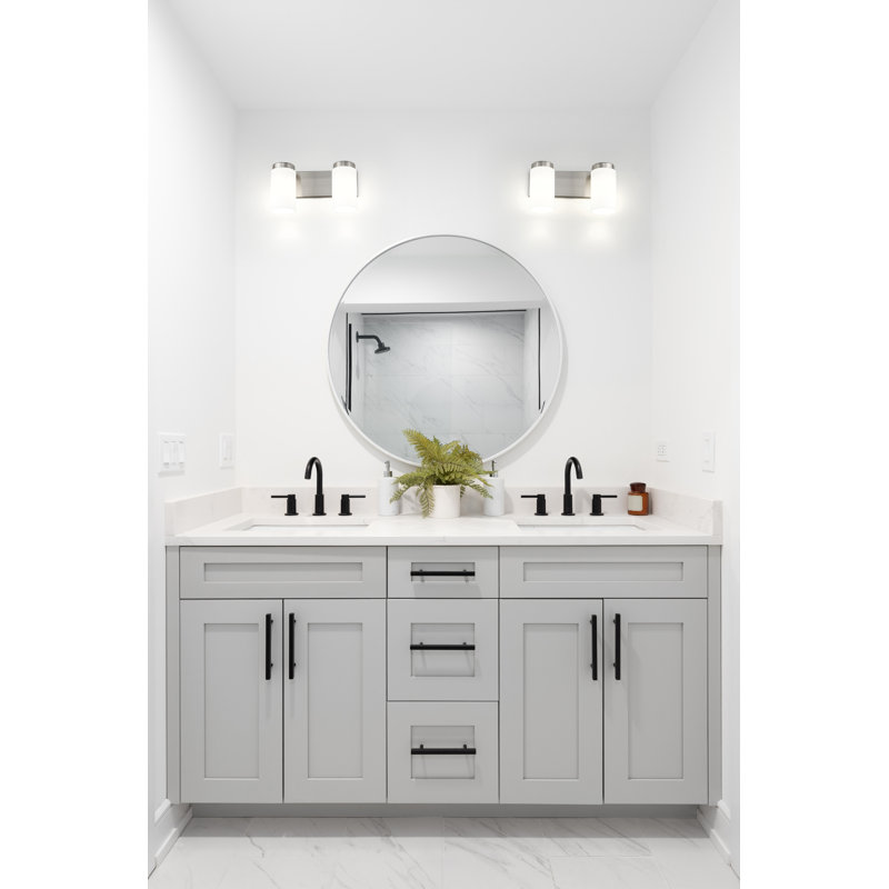Rosevale 2 Light Vanity, Brushed Nickel