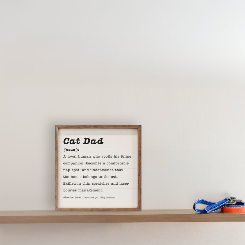 Définition de «Cat Dad», H 4 po x l 4 po, Blanc