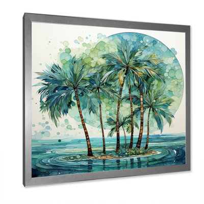 " Green Minimalims Palm Trees III "