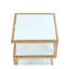 Table de bout carrée en verre avec rangement Miraloma-33420004-120705416