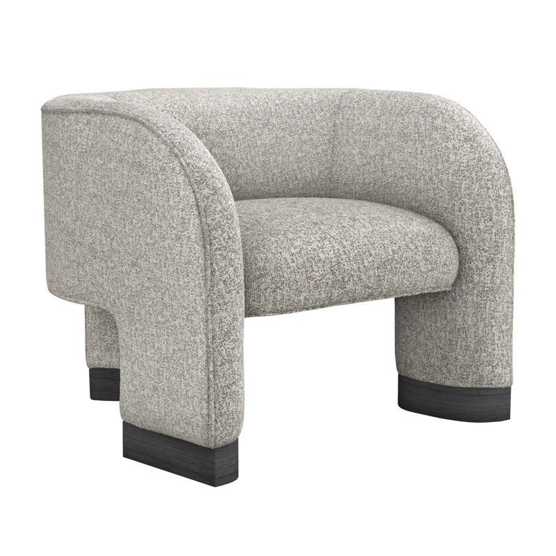 Trilogy Barrel Chair, Breeze Polyester Blend, Dark Gray