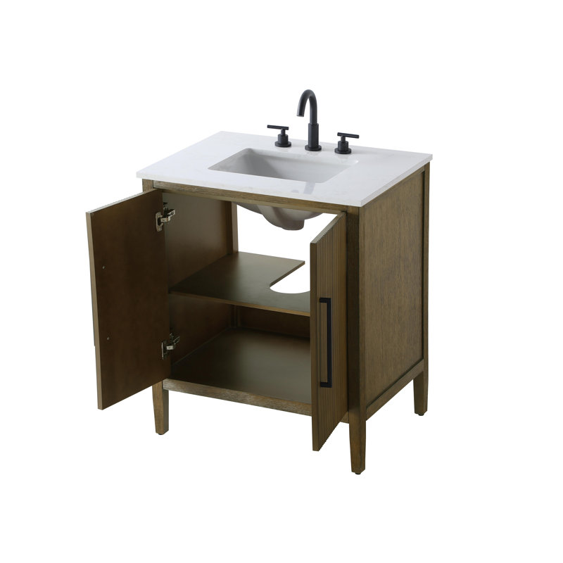 30 inch Single Bathroom Vanity, Hazel Oak