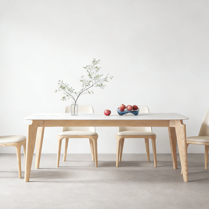Nordic rectangular dining table, 29.53”H x 70.87”L x 35.43”W