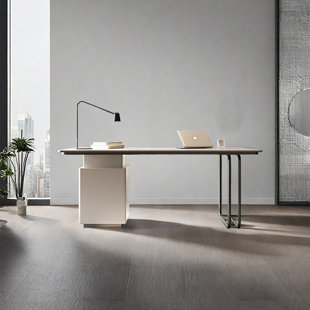 Sintered stone desk with drawers