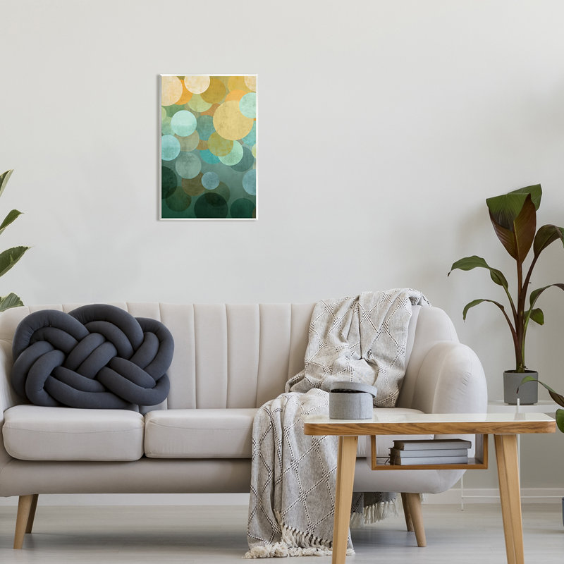 "Stupell Industries Green Ombre Circles", art mural sur toile par Brent Nelson, H 19 po x l 13 po x P 0,5 po