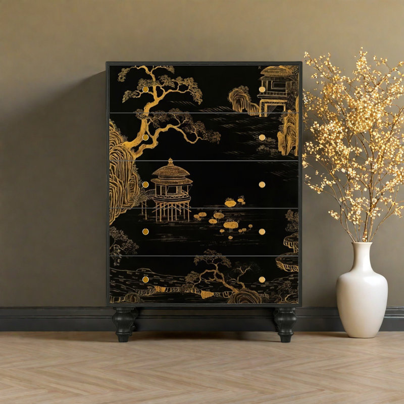 Commode noire antique