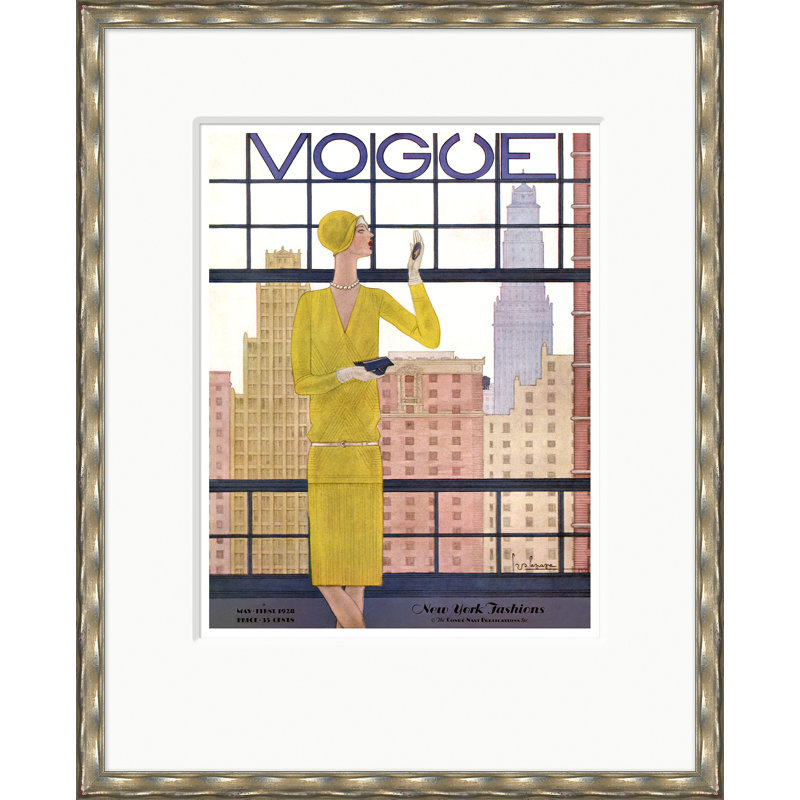 Couverture Vogue, New York Fashions, Georges Lepape, 1 mai 1928, Argent argent