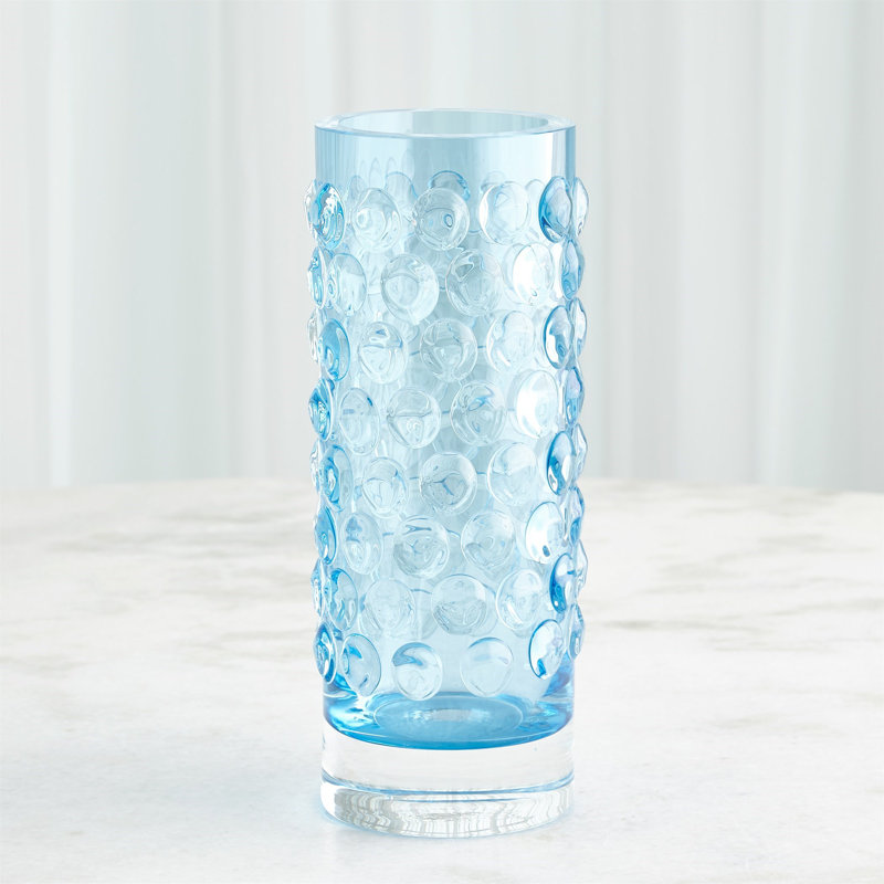 Bubble Vase, 12.75" H x 5.5" W x 5.5" D, Blue Cobalt