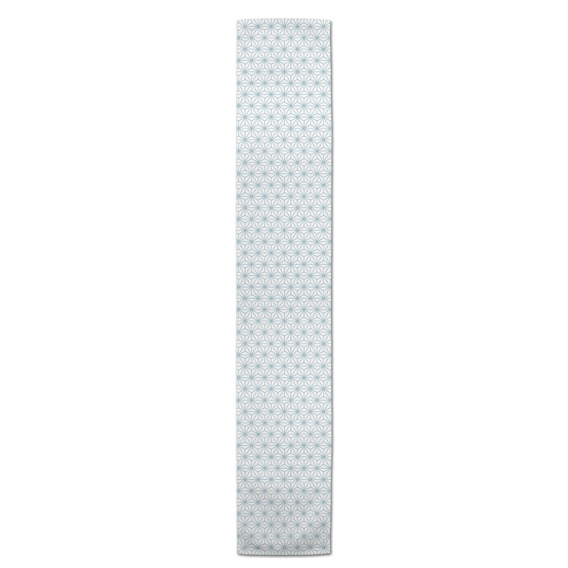 Chemin de table Hovig Geo, 90 po x 16 po, Bleu ciel, Geometric 1