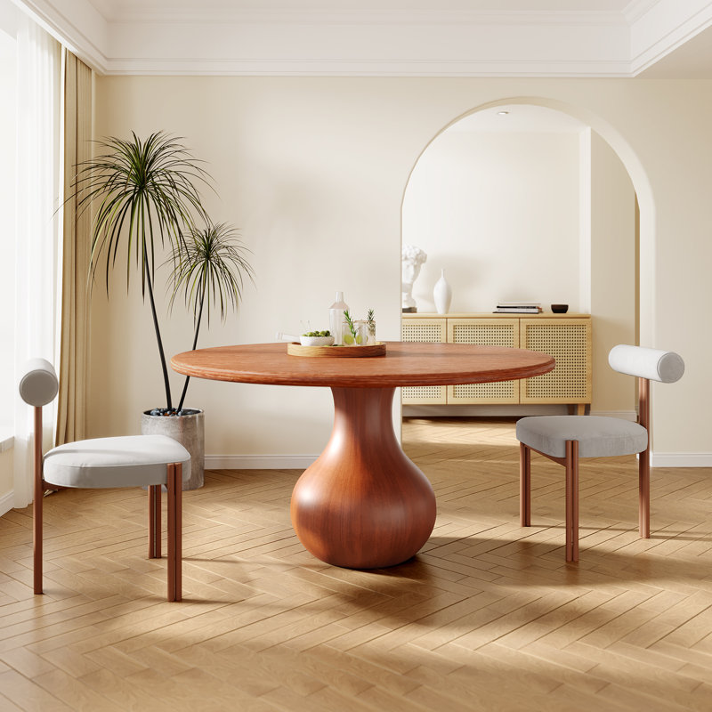 Sièges de table de salle à manger à piédestal rond en bois massif 4/6/8/10, H 29,52 po x L 59 po x l 59 po