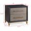 Table de chevet en bois brossé 1pc