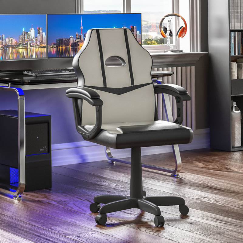 Muskoka Gaming Chair, Office Computer Chair Adjustable, UKFR Certified, White