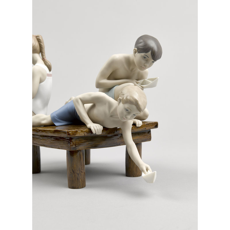 Paper Boats Children Figurine