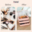 Froppi Multi-Purpose Makeup Organiser Pink Plastic Storage Box with 3 Drawers L26.5 W18.2 H34.7 cm