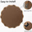 Miroir mural rond en bois 23,62 pouces