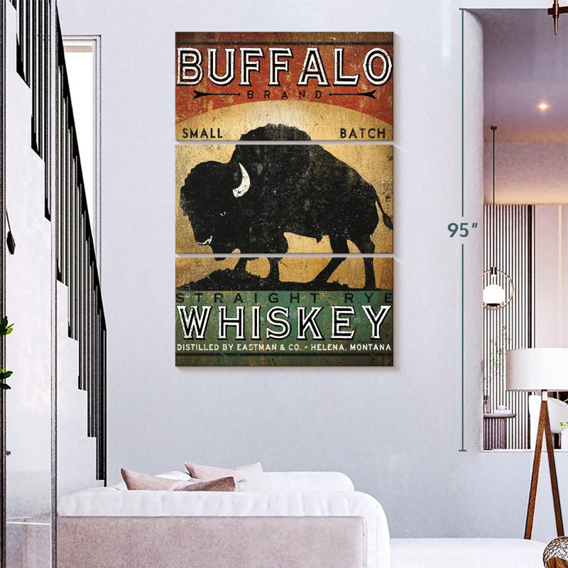 Brampt Buffalo Whiskey, 74'' H x 48'' W