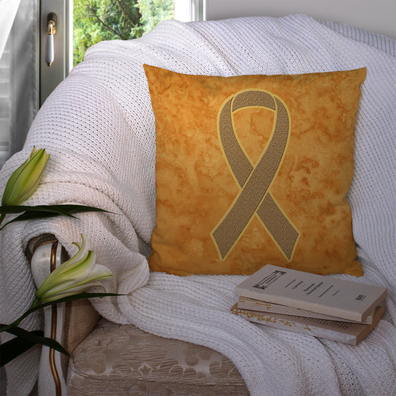 Housse de coussin d'extérieur carré Ribbon for Uterine, H 14 po x l 14 po x P 4 po
