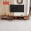 TV Stand for 75 inch TVs, Large Storage Cabinet, Expandable Modern Walnut Media Unit (2m-2.6m Wide) with Cable Ports, for Living Room & Bedroom