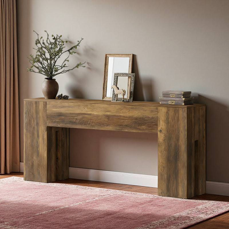 Rustic Coffee Table,Sturdy Console Table,Wooden Hallway Table