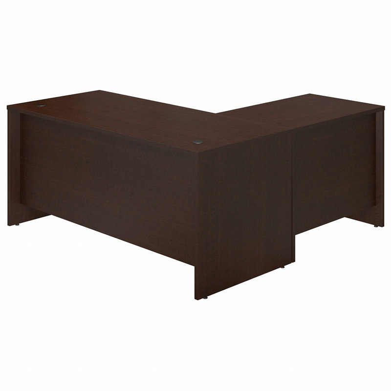 Bush Business Furniture Series C Elite Desk Shell with Return, 29.85" H x 65.98" W x 64.8" D, Mocha Cherry