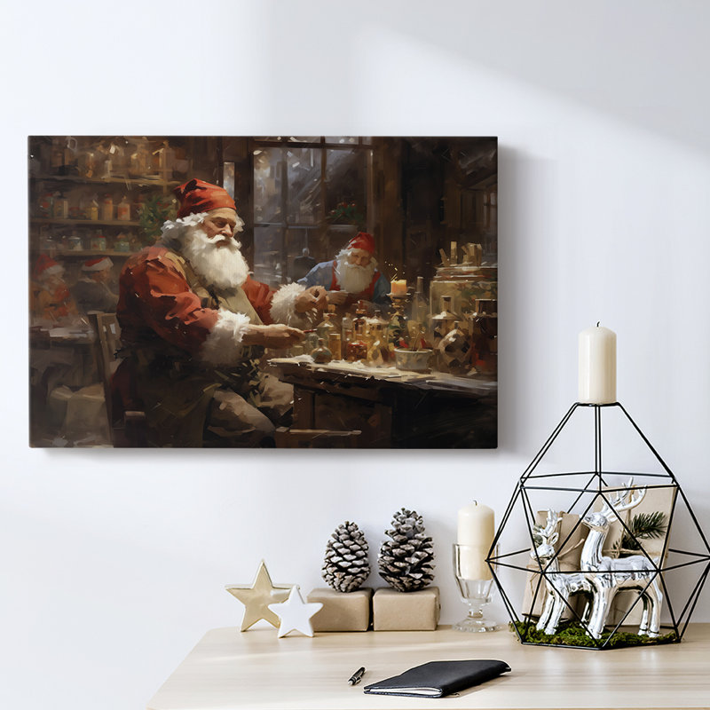 Christmas Holiday Arts - Toile tendue avec châssis, H 40 po x l 60 po